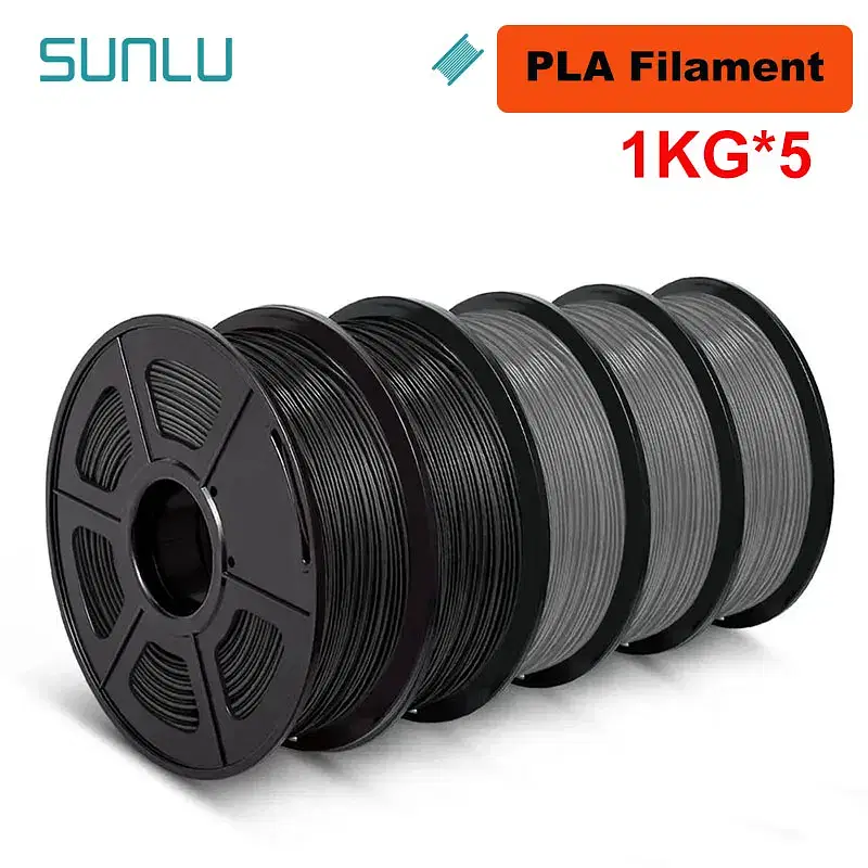 Color: black, Ships From: CHINA - Top 5KG 3D PLA/PETG/PLA PLUS/Clear Filament 1.75mm 5Roll 1KG 3D Printer Neatly Wound 3D Filament for 3D Printer& 3D Pen