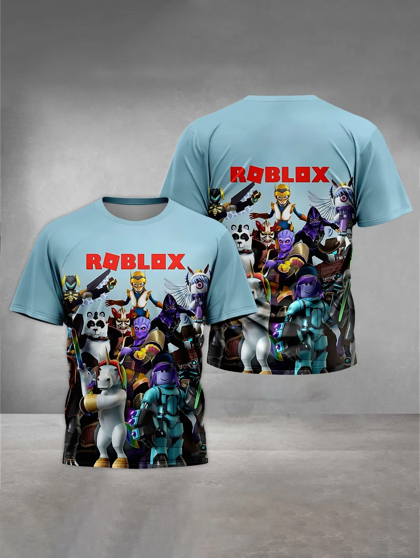 Color: black, Kid Size: 4 - Print Baby Clothing 5 to 14 Years Male Outdoor Clothes for -HOT 3D GAME Children Boy Girl Child T-Shirt Top Shirts-R-R-ROBLOXES-
