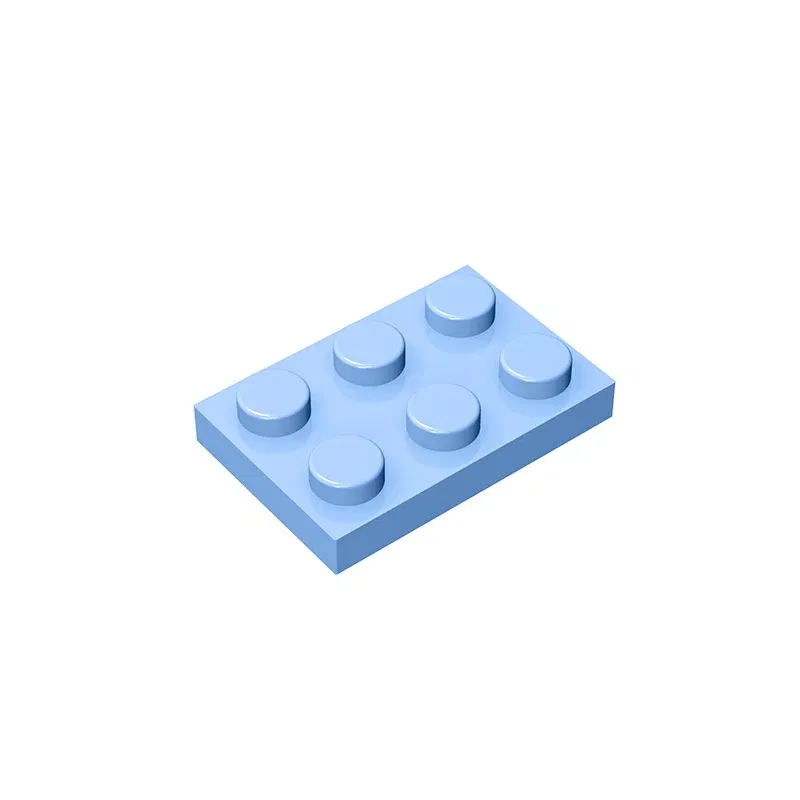 Color: light green - Educational Assemblage GOBRICKS Plate 2 x 3 compatible with lego 3021 pieces of children's toys building block Particles Plate - Image 2