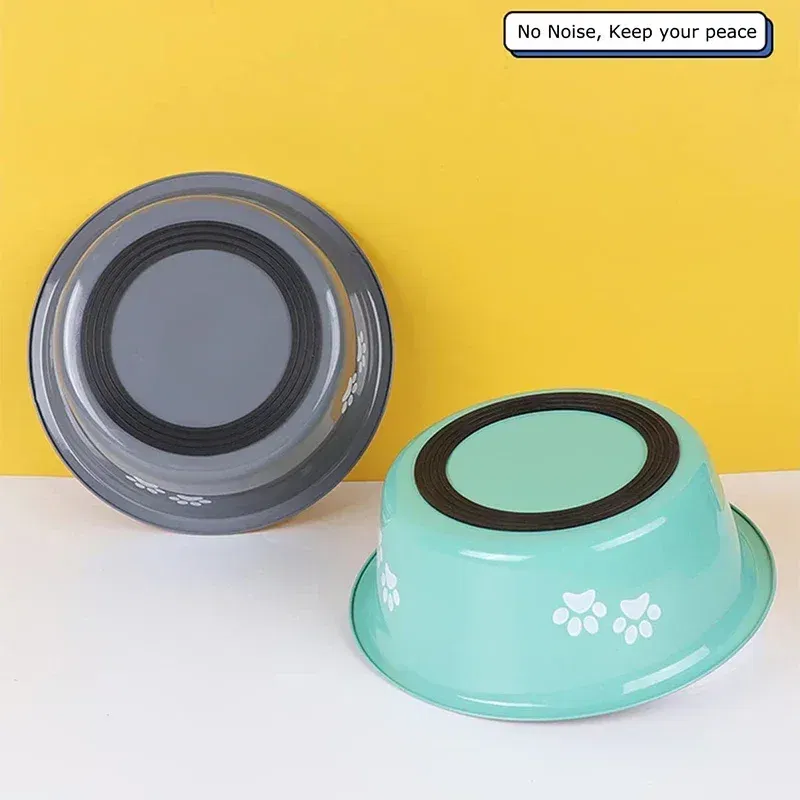 Color: WHITE, Size: XS - Non-slip Dog Bowls For Small Medium Large Dog Feeder Bowls And Drinkers Stainless Steel Pet Feeders Pets Dogs Accessories - Image 5