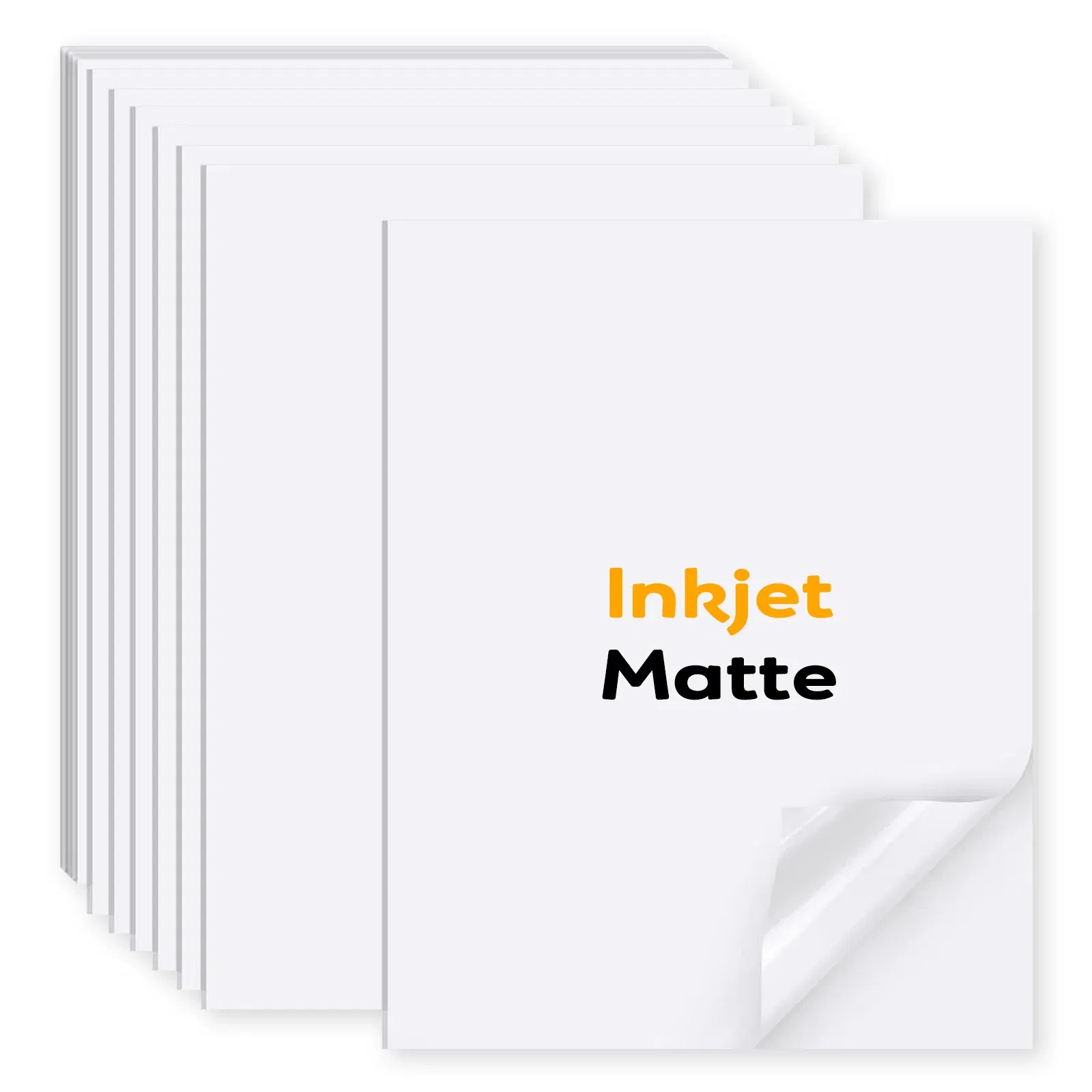 Color: RED - 10/20/30/40 Sheets A4 pp Matte Vinyl Sticker Paper for Inkjet Printer Sticker Papers White Labels Waterproof & Tear-Resistant - Image 2