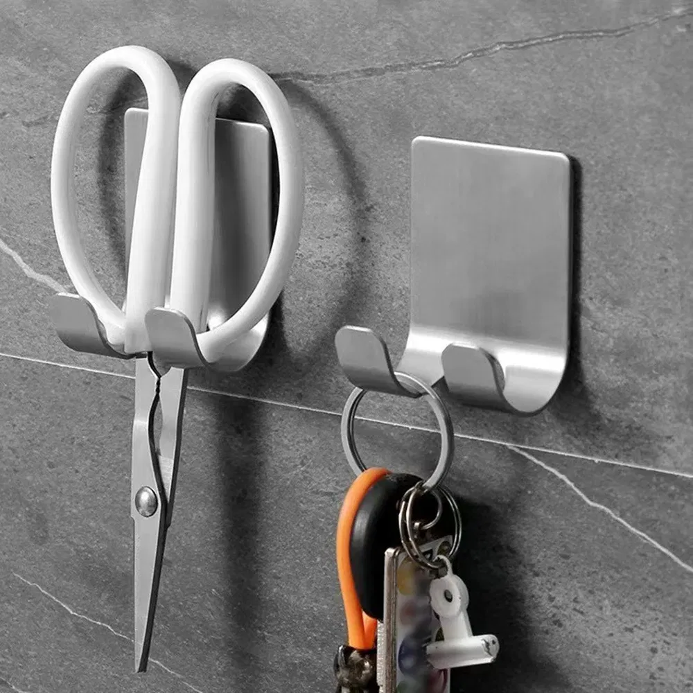 Color: DARK GRAY - Punch-free Razor Holder, Storage Hook, Space Aluminum Multi-purpose Bathroom Accessories - Image 3