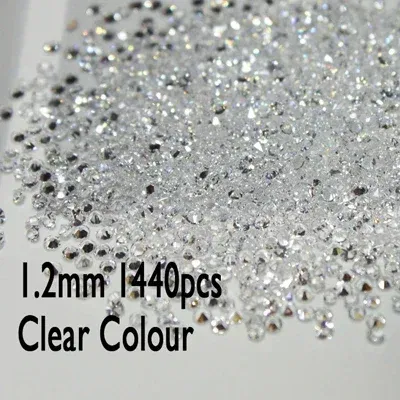 Color: NUDE - 1440pcs Shiny Crystal AB Mini Pixie Nail Rhinestones Glitter 3D Micro Diamonds for Nails Art DIY Accessories