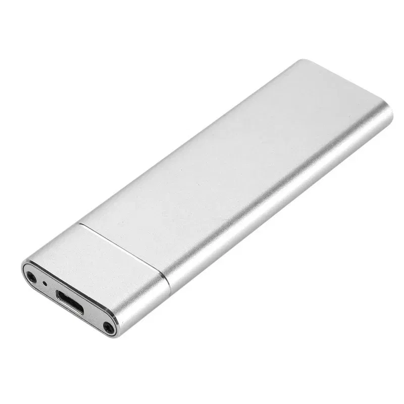 Color: Dark Grey - Aluminum Alloy M.2 HDD Enclosure Case Hard Drive Box B-KEY External Hard Drive Box USB C Interface Support SATA & NVME Protocol
