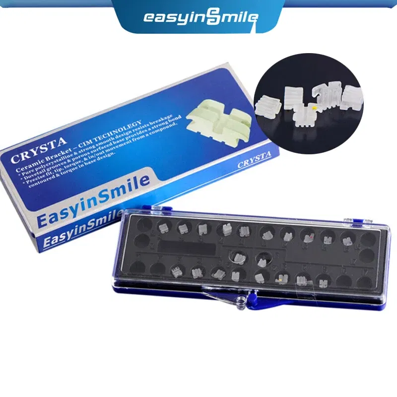 Color: PURPLE, Ships From: CHINA - EASYINSMILE Dental Orhto Ceramic Bracket MINI Roth 022/018 3/345 W Hooks Brace 5-5 Dentist Tool