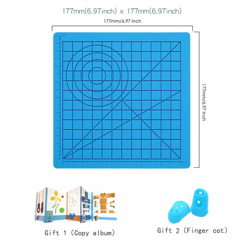 color: WHITE - Silicone Design Rubber Pad for 3D P