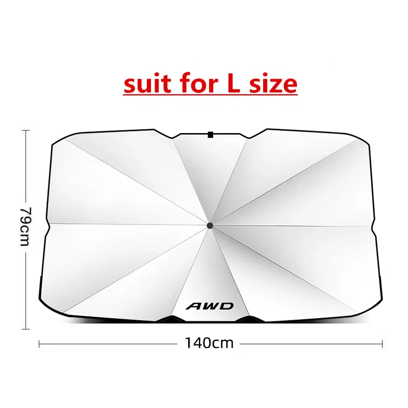 Color: Green - Car Front Shading Car Windshield Sunshade Umbrella For Volvo XC90 XC60 C30 T6 S60 C70 XC40 V40 XC70 V60 V50 S80 S40 AWD V90 S90 - Image 6