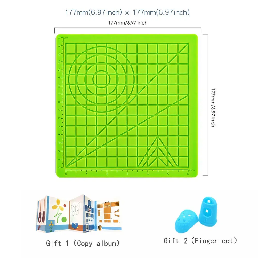 color: green - Silicone Design Rubber Pad for 3D P