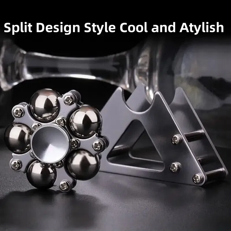 Color: Silver - Fingertip Gyroscopic Wheel Creative Metal Ornaments Adult Decompression Venting Device Advanced Mechanical Desktop Pendant Toys - Image 4