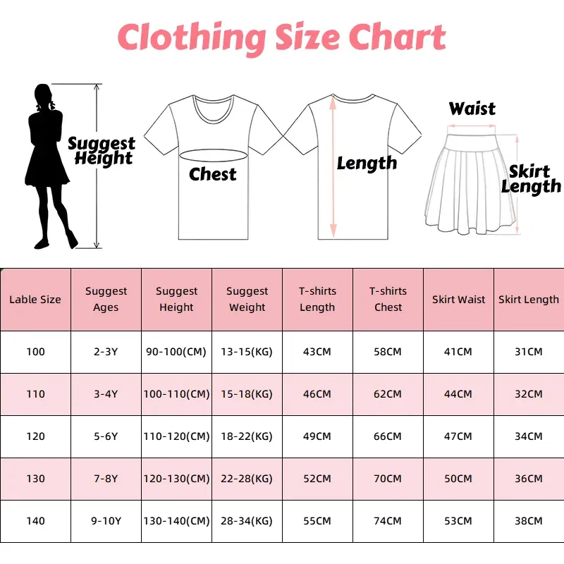 Color: Pink, Kid Size: 4T - 2pcs Lilo Stitch Summer Girls Outfits Cartoon T-shirt and Tutu Skirt Princess Clothes Suit Children Birthday Clothing Sets - Image 3
