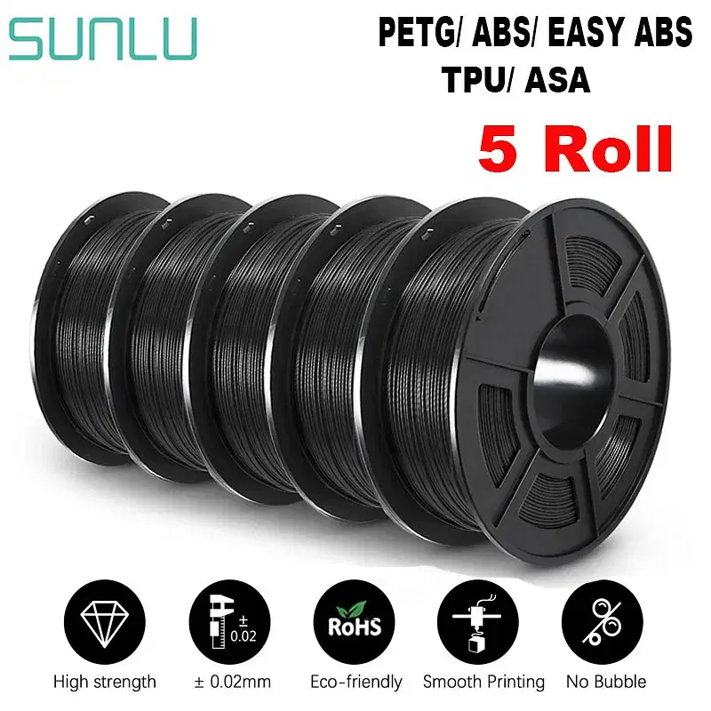 Color: Lazurite, Ships From: CHINA - Top 3D Filament PETG/EASY ABS/TPU/ASA Filamnet 1.75mm 5Roll 1KG(TPU 0.5KG/Roll) 3D Printer Filament for 3D Printer