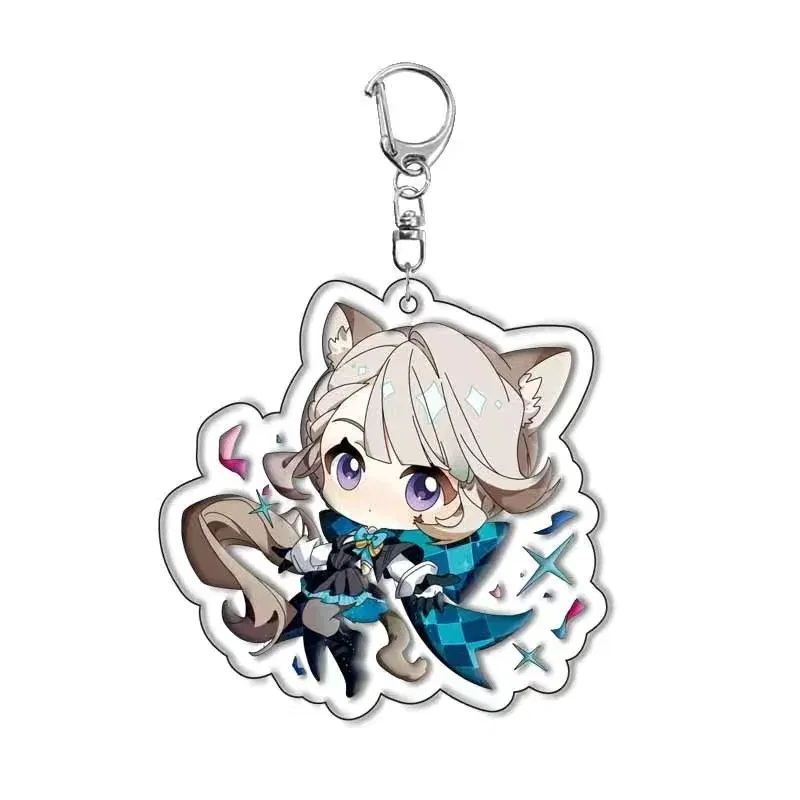 Color: Gold, Size: 6 cm - Game The Doctor Freminet Furina Cosplay COSTUME Acrylic Key Chain Keychain Pendant Prop Accessories Xmas Gift 7