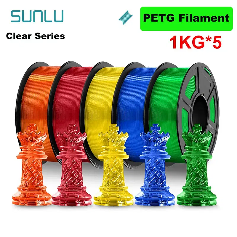Color: Glowing Yellow, Ships From: CHINA - Top 5KG 3D PLA/PETG/PLA PLUS/Clear Filament 1.75mm 5Roll 1KG 3D Printer Neatly Wound 3D Filament for 3D Printer& 3D Pen