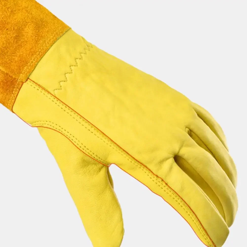 Color: WHITE, Size: L - Pruning Garden Gloves Anti-scratch Faux Leather Protective Gloves Reusable Fruit Picking Shrub Pruning Trimming Hand Protector - Image 5