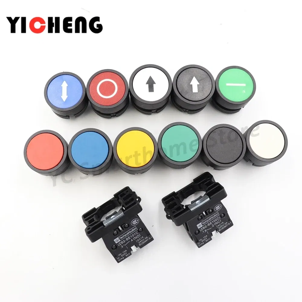 Color: Brown - 2Pcs Plastic marking flat button Arrow indication xb2- self-reset point move 22MM Turn on the power button switch NO/NC - Image 2