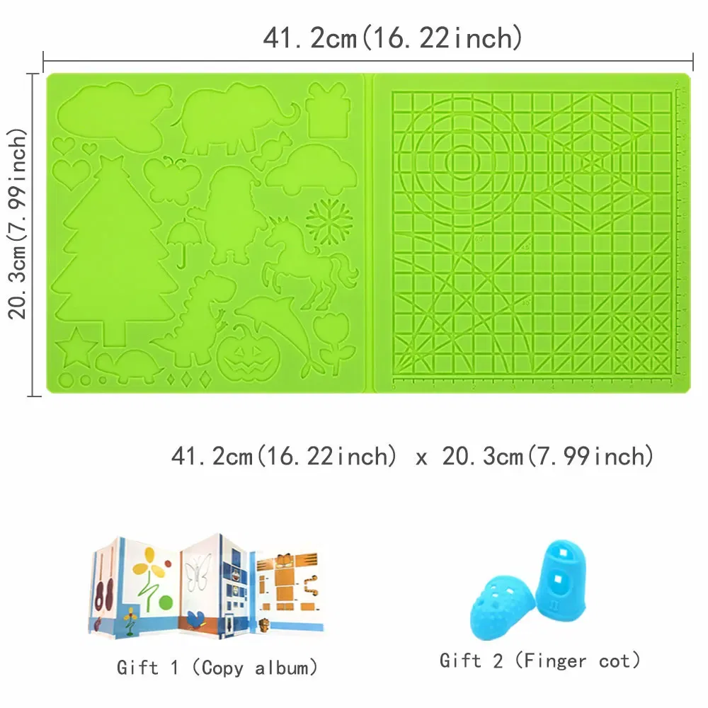 color: Red - Silicone Design Rubber Pad for 3D Pri