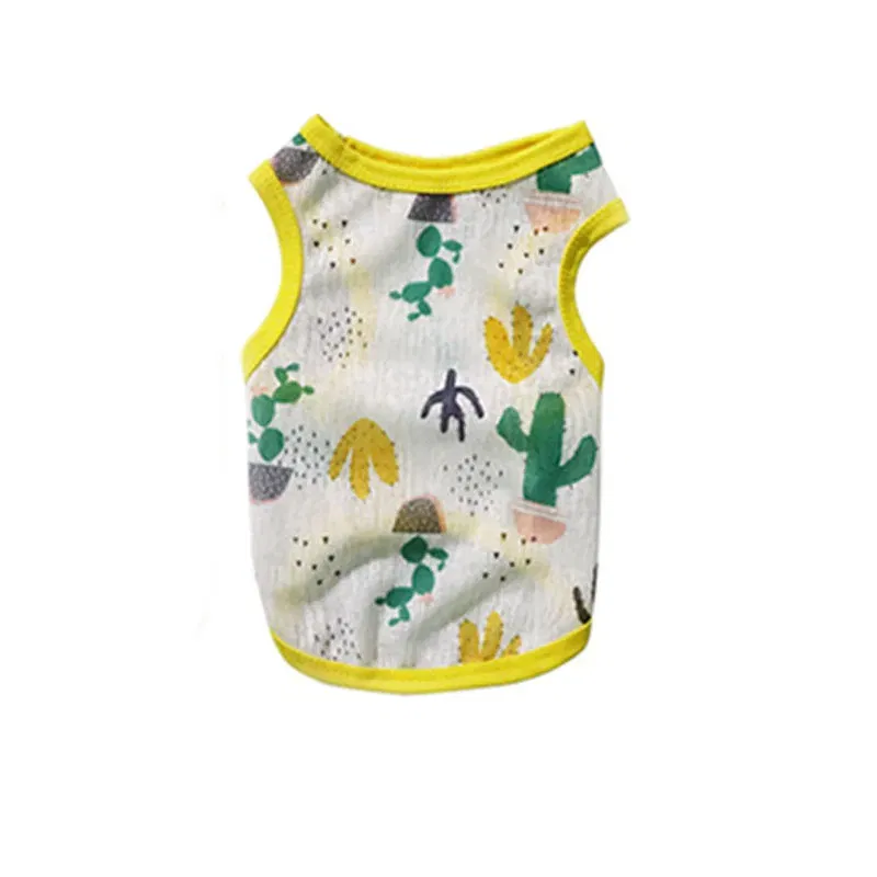 Color: WHITE, Size: XL - Summer Dog Vest Ultra Thin Breathable Mesh Cloth Pet T-shirt for Small Dogs Cute Cartoon Print Puppy Cat Cheap Clothes Costumes - Image 4
