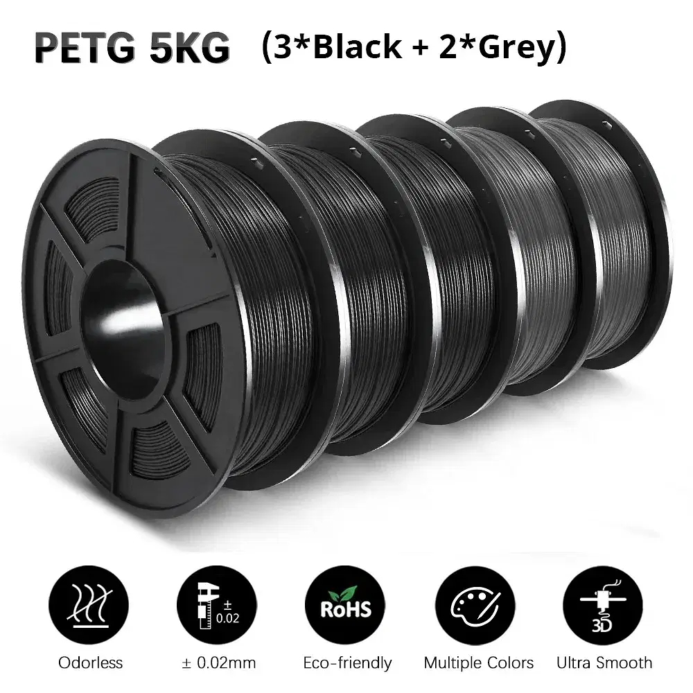 Color: Tran-Orange, Ships From: CHINA - Top 3D Filament PETG/EASY ABS/TPU/ASA Filamnet 1.75mm 5Roll 1KG(TPU 0.5KG/Roll) 3D Printer Filament for 3D Printer