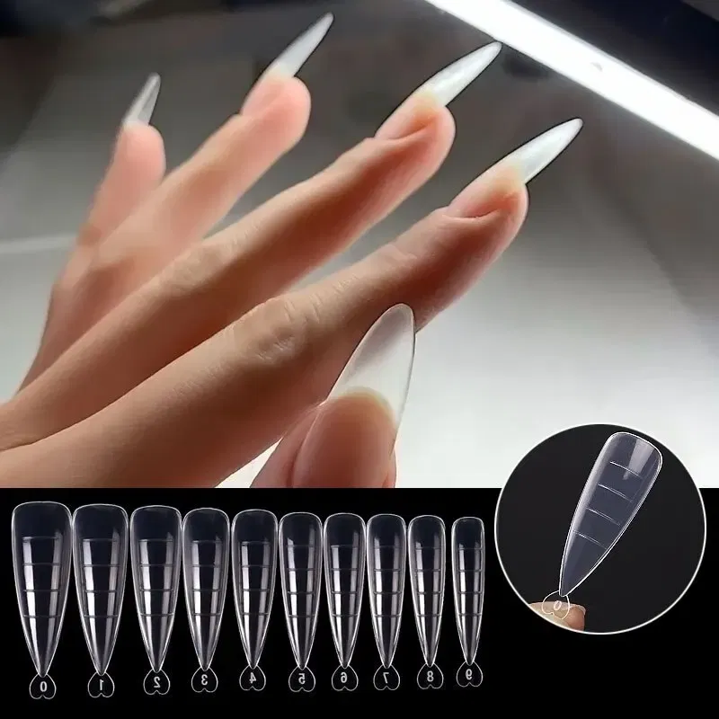 Color: Light Grey - 120pcs Nail Forms Full Cover False Nails Quick Building Mold Fake Nail Shaping Extend Top Molds For Gel Salon Manicure Art - Image 7
