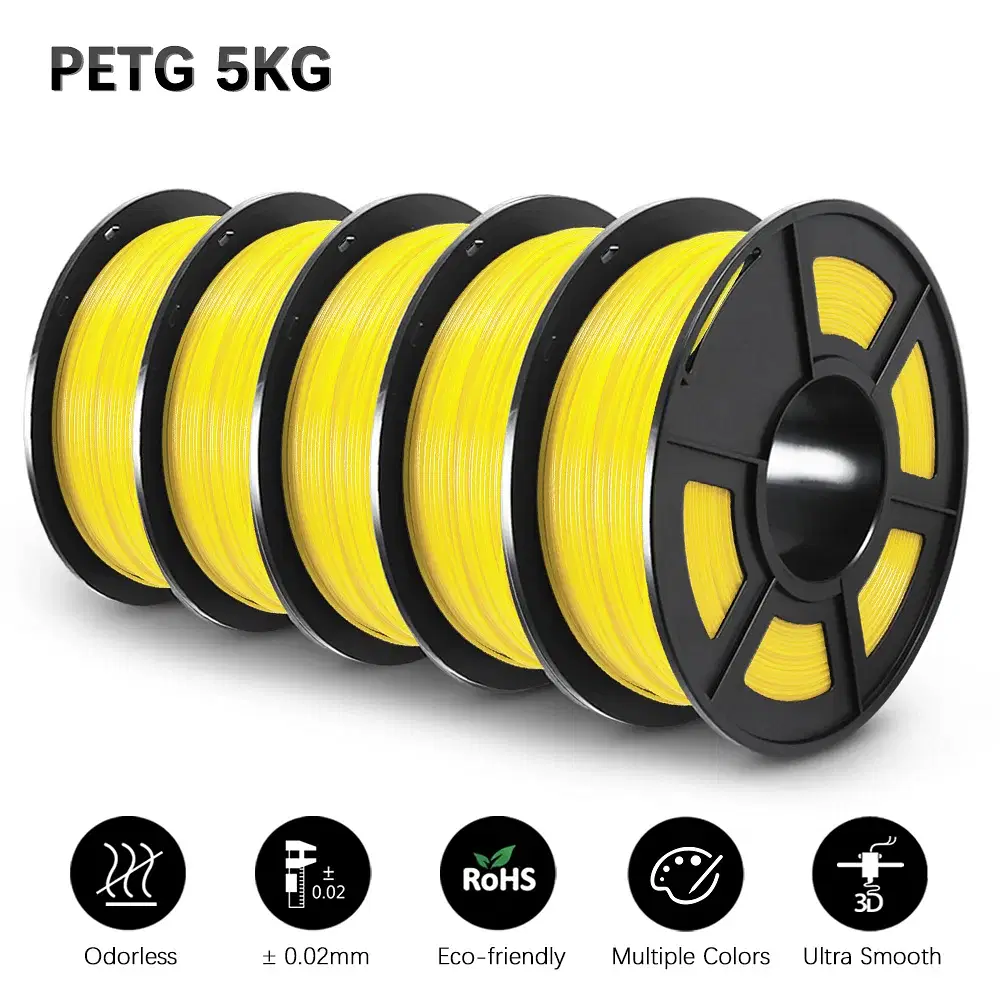 Color: Glowing Yellow, Ships From: CHINA - Top 3D Filament PETG/EASY ABS/TPU/ASA Filamnet 1.75mm 5Roll 1KG(TPU 0.5KG/Roll) 3D Printer Filament for 3D Printer