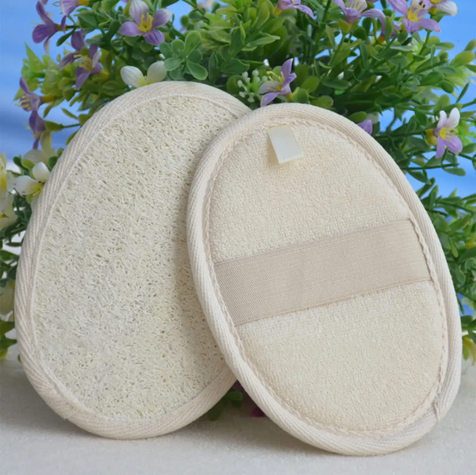 Color: Red - Bath Sponge Natural Exfoliating Loofah Sponge Scrubber Body Backwash Belt Back Exfoliator Strap Bath Accessories - Image 6