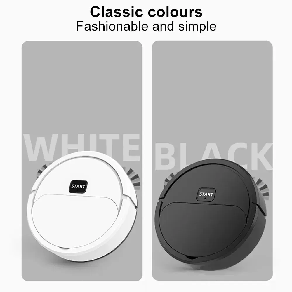 Color: WHITE - Mini Cleaner Fully Automatic Sweeping Robot Sweep Vacuum Cleaner Mopping The Floor  Home Use Lazybones Intelligent 3 In1 Sweeper