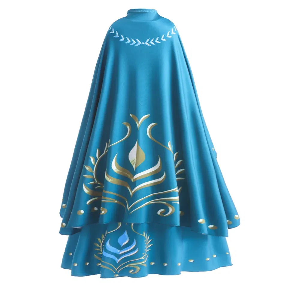 Kid Size: 4T, Color: green - Disney Frozen Anna Elsa Girls Princess Dresses Mesh Sequin Dress Kids Cosplay Snow Queen Costumes Carnival Birthday Party Gowns - Image 4