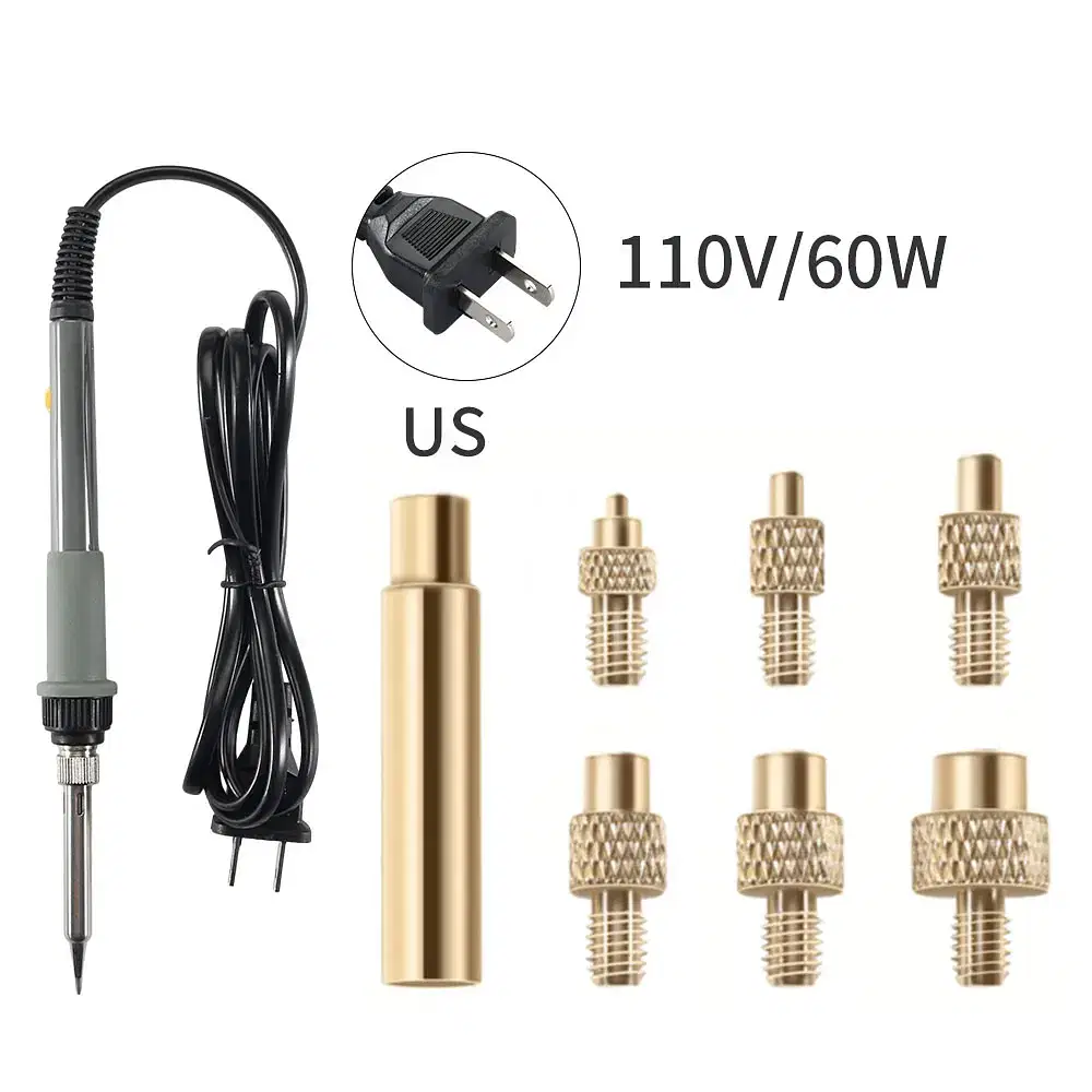Color: WHITE - Heat Insert Nut Iron Tip Brass Hot Melt Insert Nut Embedded Kit M2-M8 Soldering Iron Tip Heat Insertion Tool 3D Printer Accessor