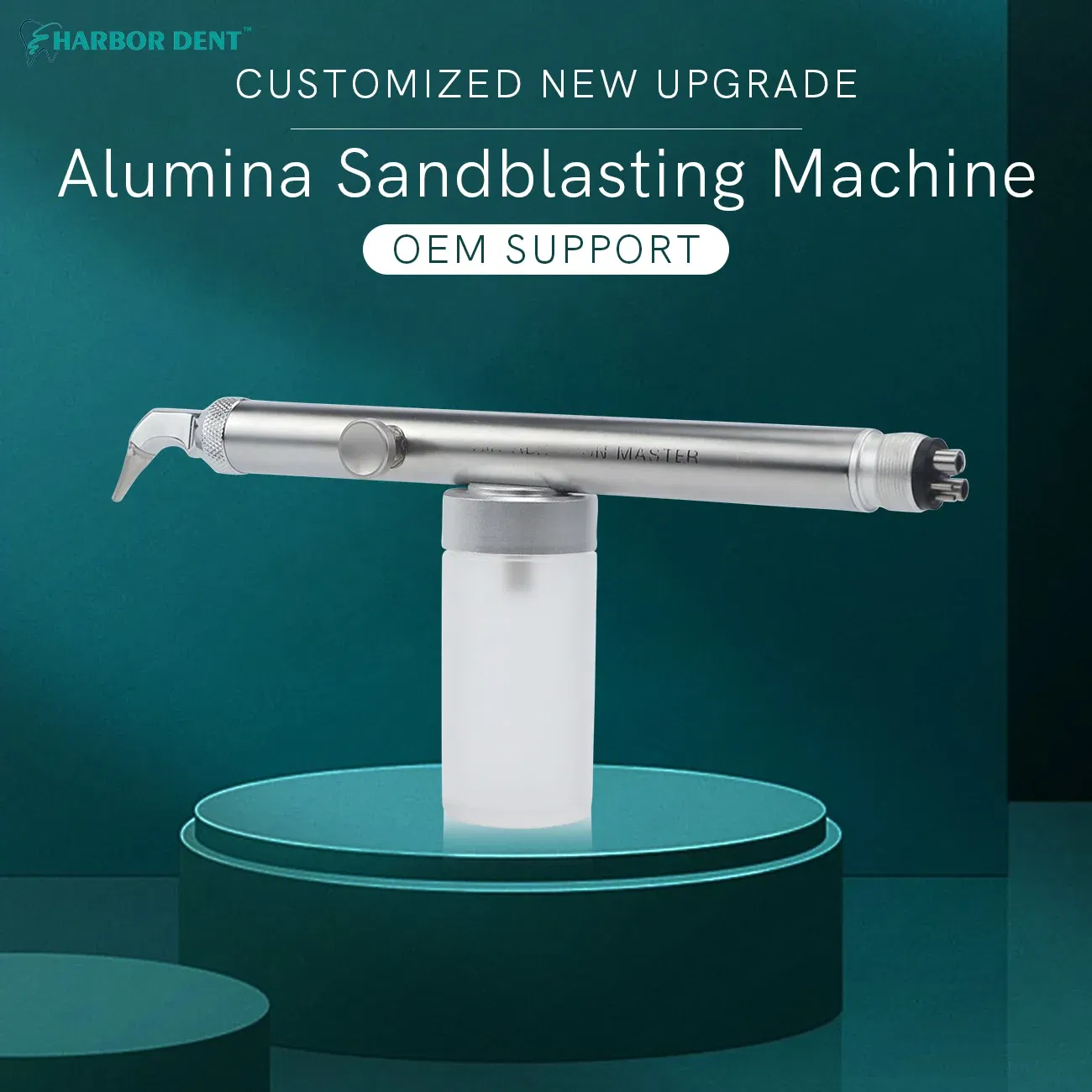 Color: GRAY - Dental Aluminum Oxide Micro Blaster Four-Hole Interface Microetcher Sandblasting Alumina System Dental Instrument