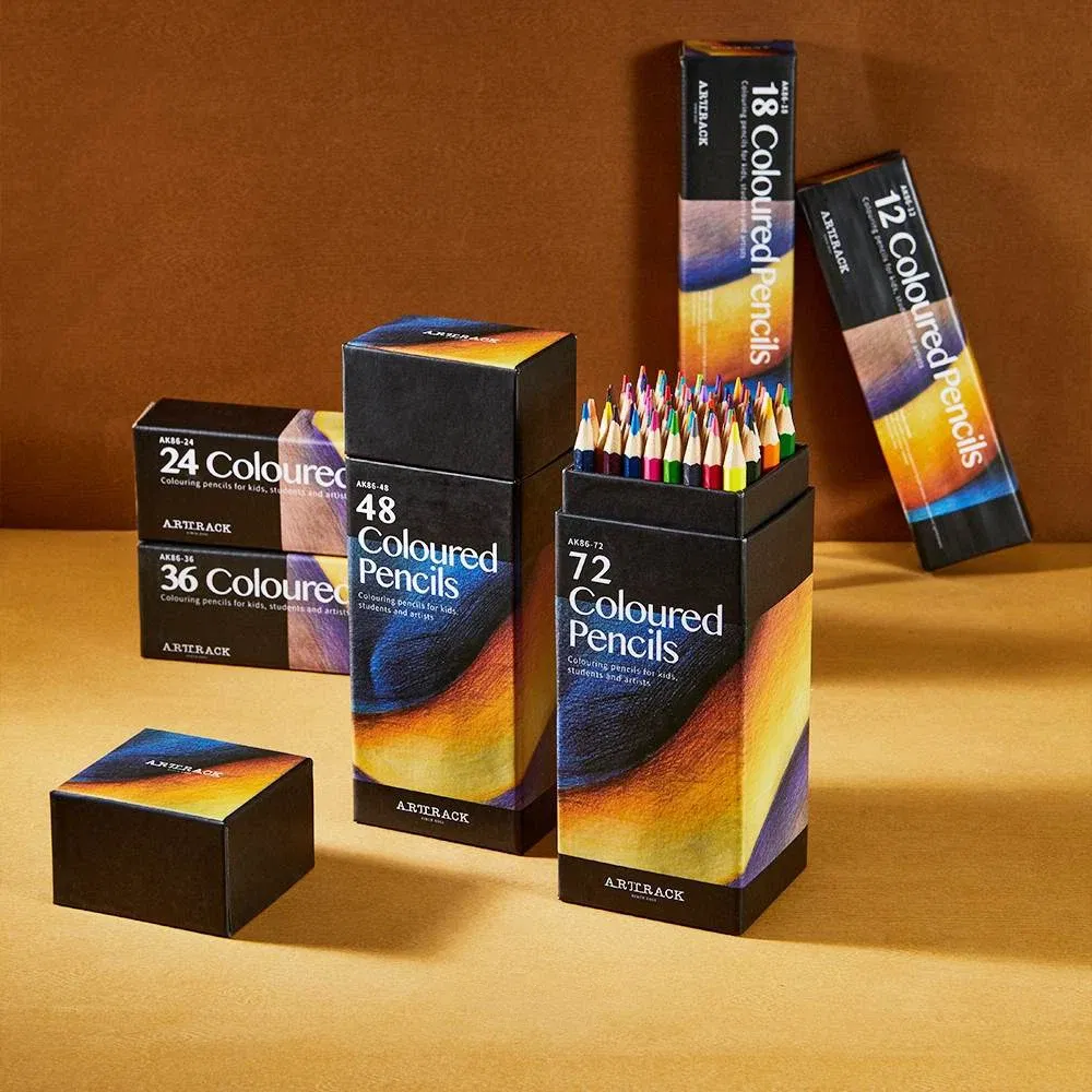Color: WHITE - 12/24/48/72 Colors Color pencil  DIY set includes: Wooden Color Pencil Sharpener Eraser School Office Supplies Art Stationery