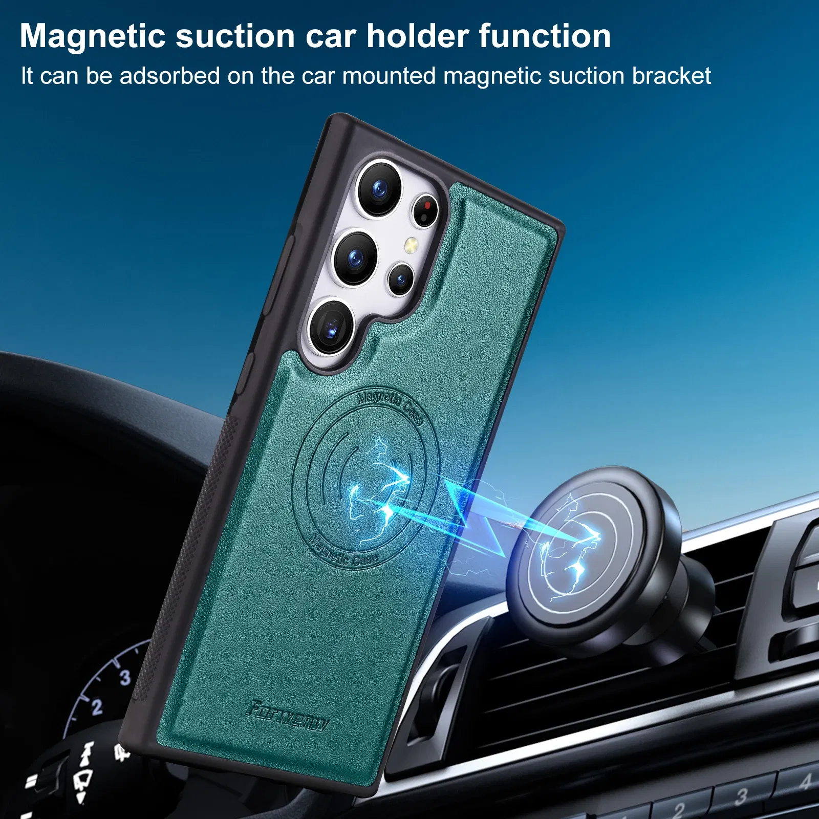 Color: WHITE, Compatibility by Model: Galaxy Note20 Ultra - Leather Case For Samsung Galaxy A16 A36 A56 A55 A35 A15 A25 S25 S24 Ultra S23 S22 Plus + 2 in 1 Detachable Vertical Wallet Cover - Image 5