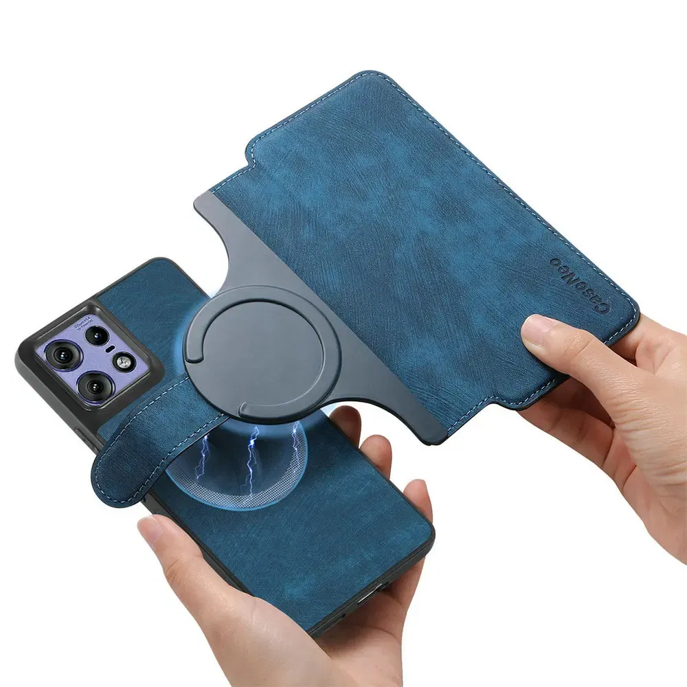 Color: Blue, Material: Neoprene - Edge 50 60 Fusion 5G Flip Case For Motorola Edge 60 Pro 2In1 Detachable Leather Wallet Funda Moto Edge 50 Neo 60 Pro S50 Cover