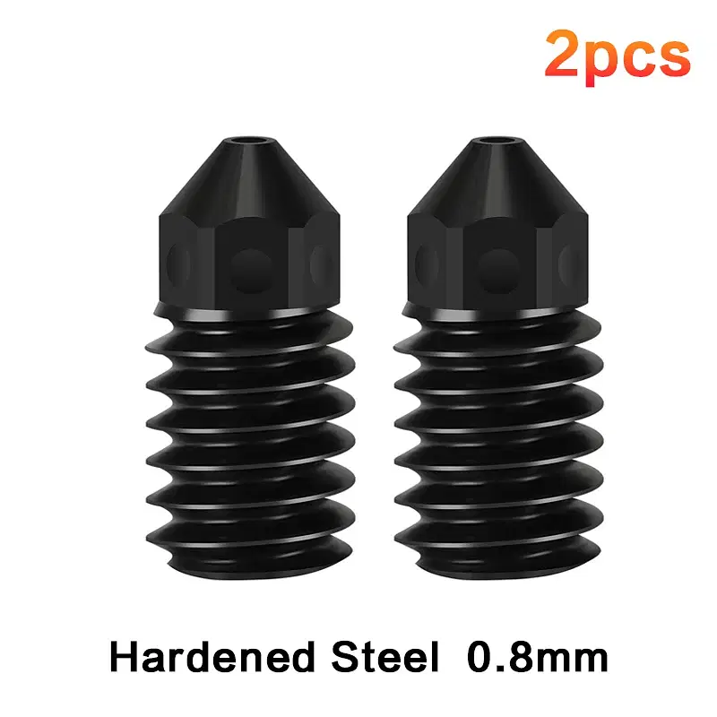 Color: Orange - Hardened Steel Nozzle For Bambu Lab A1 mini Hotend Kit 0.4/0.6/0.8mm Fast Speed Bambulab A1 Hot End Assembly 3D printer part