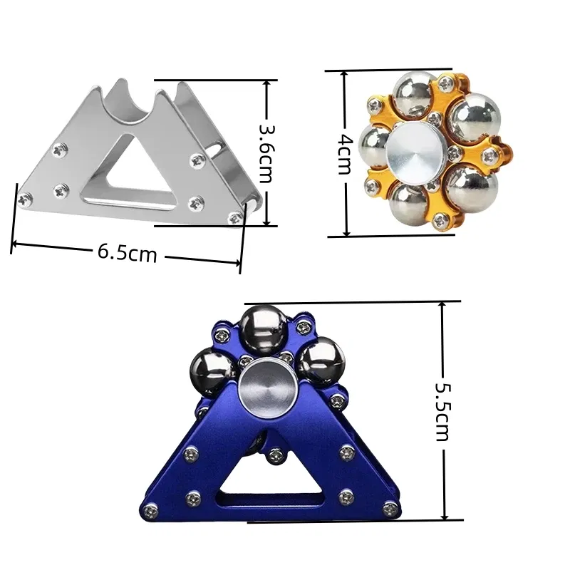 Color: Silver - Fingertip Gyroscopic Wheel Creative Metal Ornaments Adult Decompression Venting Device Advanced Mechanical Desktop Pendant Toys - Image 7