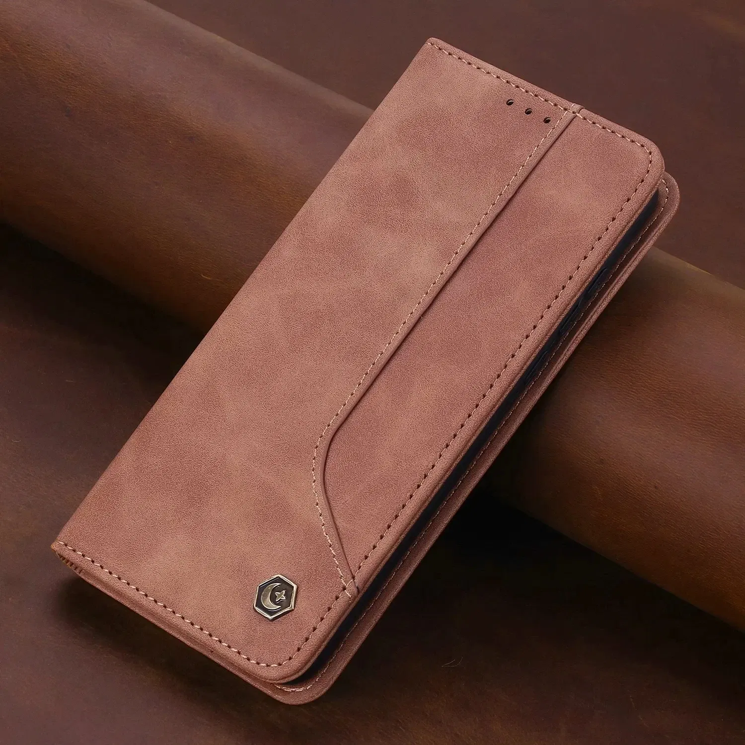 Color: Dark Brown, Material: Neoprene - Flip Leather Case For Xiaomi Mi 13 12T 11T 10T 11 12 Lite Pro 5G Poco F5 X5 Pro M6 M5S M4 F4 F3 X3 X4 GT Magnet Wallet Cover