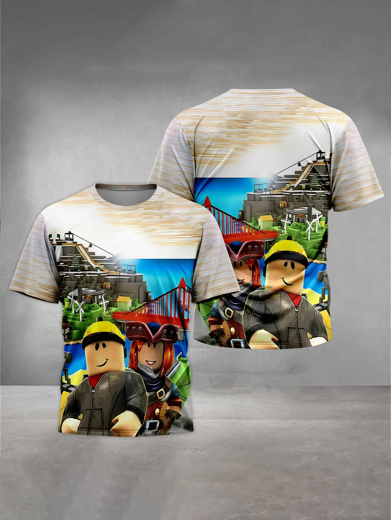 Color: Dark Grey, Kid Size: 2T - Print Baby Clothing 5 to 14 Years Male Outdoor Clothes for -HOT 3D GAME Children Boy Girl Child T-Shirt Top Shirts-R-R-ROBLOXES- - Image 4
