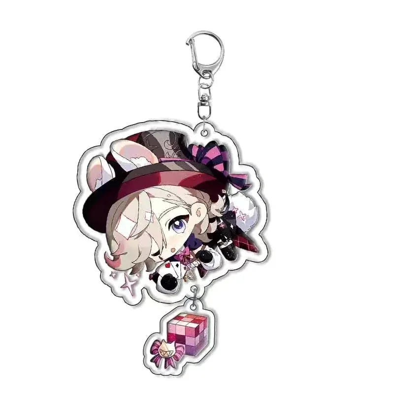 Color: Gold, Size: 6 cm - Game The Doctor Freminet Furina Cosplay COSTUME Acrylic Key Chain Keychain Pendant Prop Accessories Xmas Gift 5
