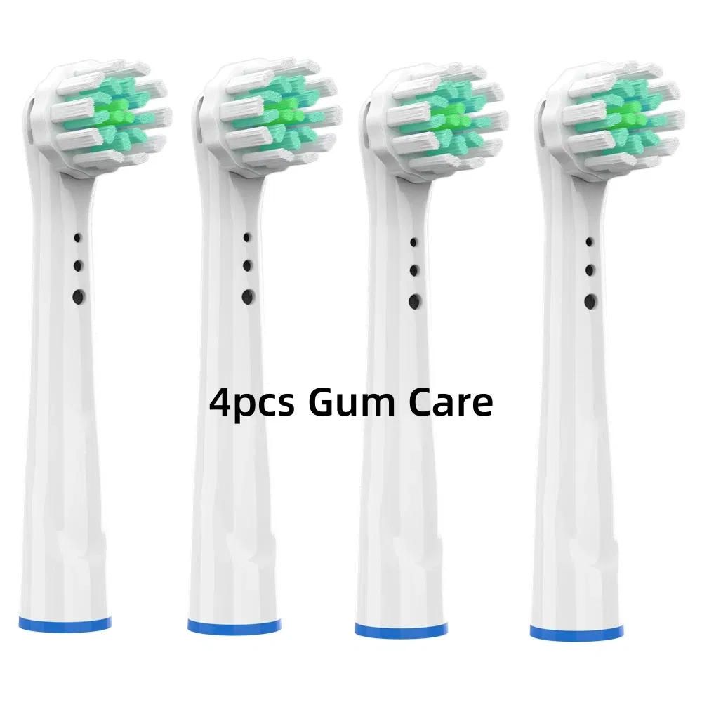Color: Yellow - Electric Toothbrush Nozzles For Oral B Braun 3D White Floss Action Precision Clean Gum Care Universal Toothbrush Heads for OralB