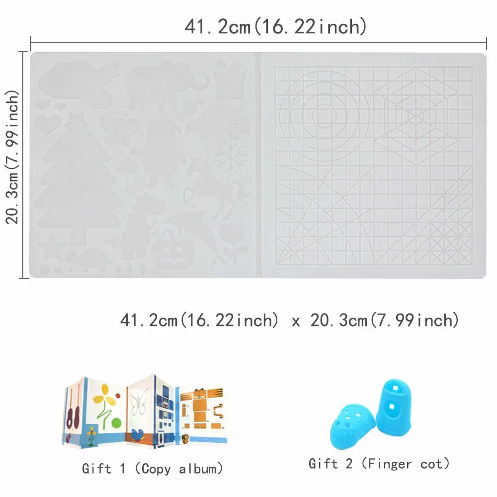 color: Silver - Silicone Design Rubber Pad for 3D 