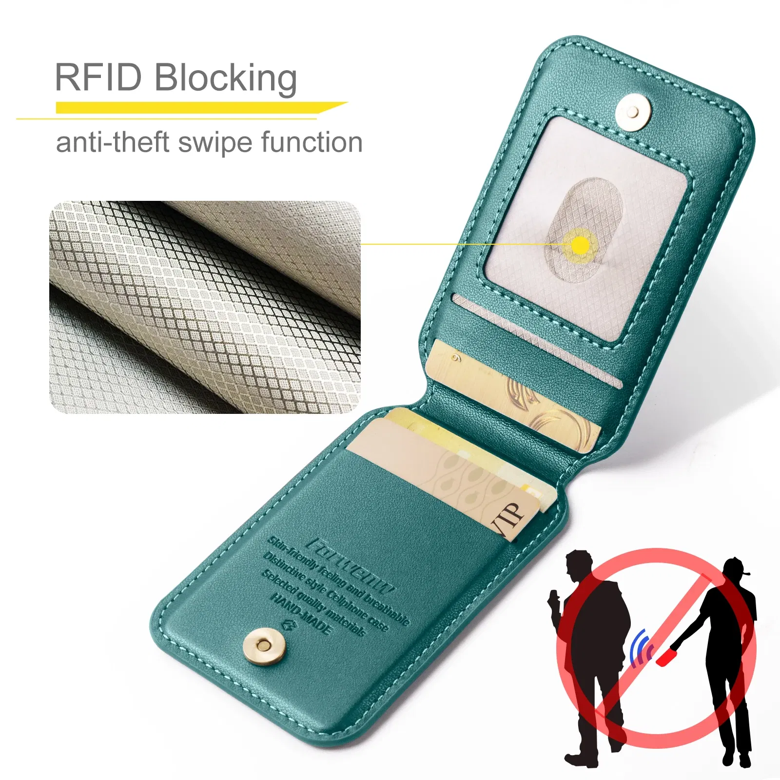 Color: WHITE, Compatibility by Model: Galaxy Note20 Ultra - Leather Case For Samsung Galaxy A16 A36 A56 A55 A35 A15 A25 S25 S24 Ultra S23 S22 Plus + 2 in 1 Detachable Vertical Wallet Cover - Image 3