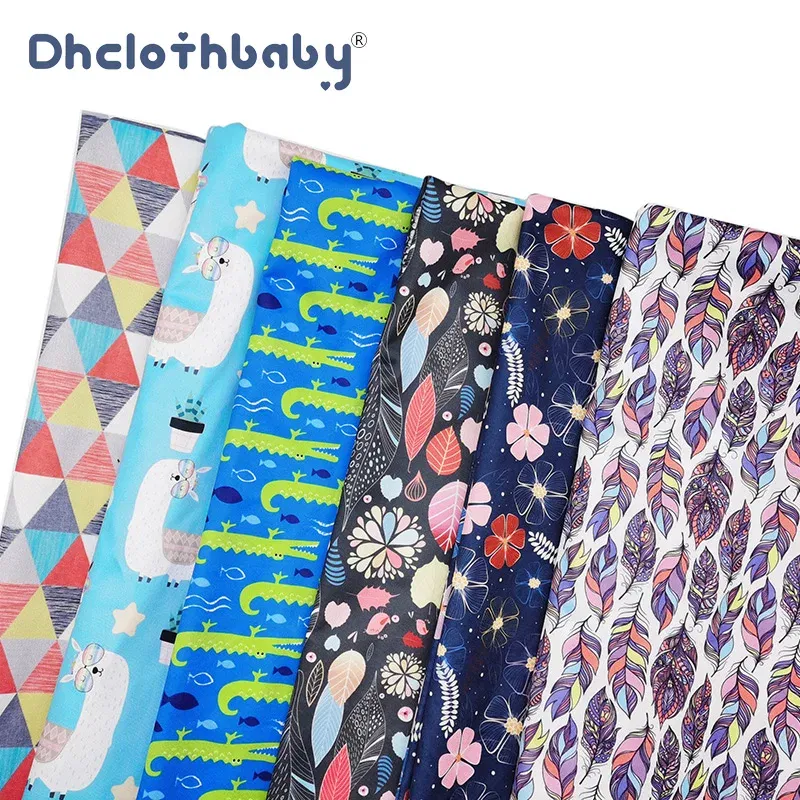 Color: Gold, Size: NB - Washable Waterproof TPU Handmade Polyester Fabric Printed PUL Material for High Quality Cloth Diaper Menstrual Pads DIY Sewing