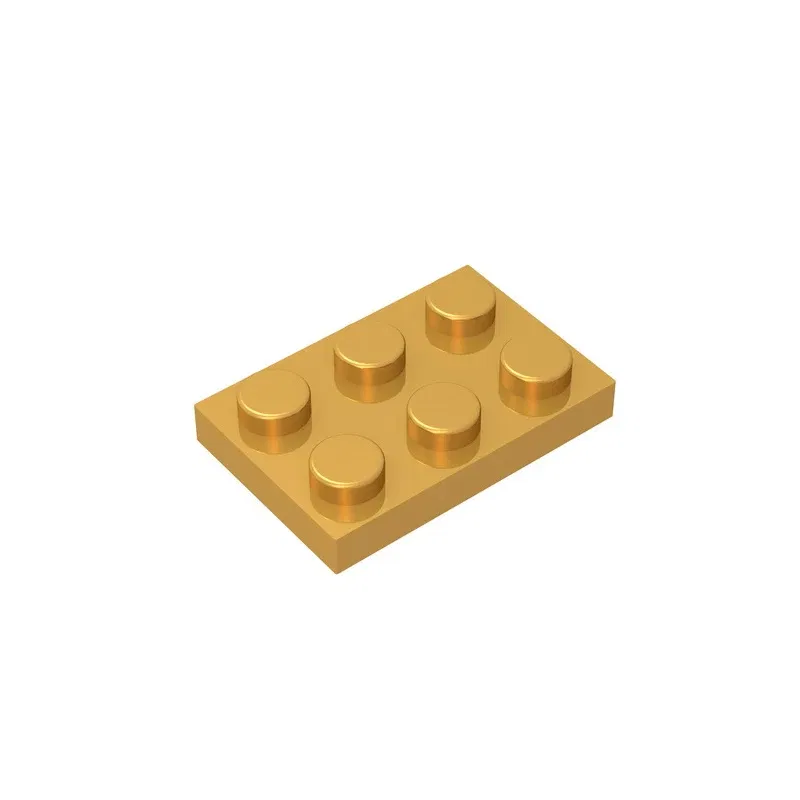 Color: light green - Educational Assemblage GOBRICKS Plate 2 x 3 compatible with lego 3021 pieces of children's toys building block Particles Plate - Image 4