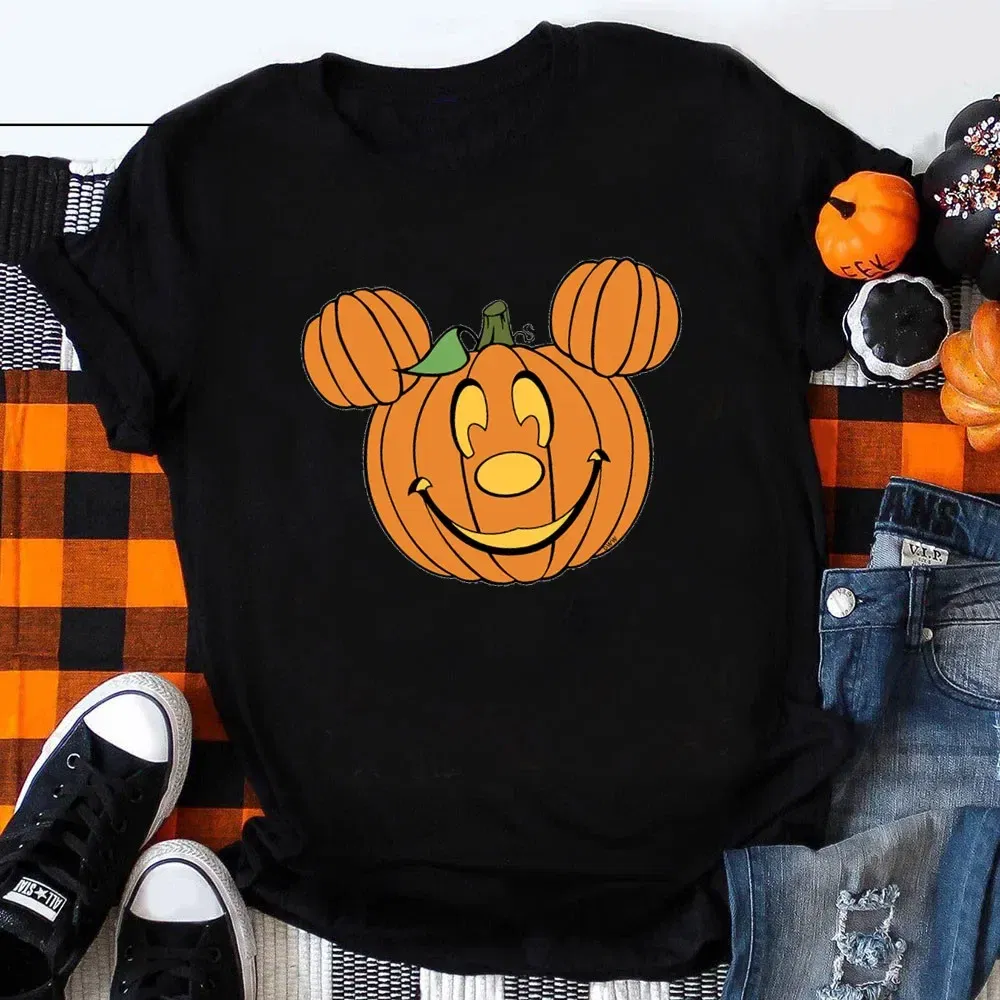 Color: army green, Kid Size: 4T - Funny Mickey Minnie Mummy Print Disney Children Cotton T Shirts Trick Treat Fashion Halloween Cute Kid Clothes Girls Streetwear - Image 4