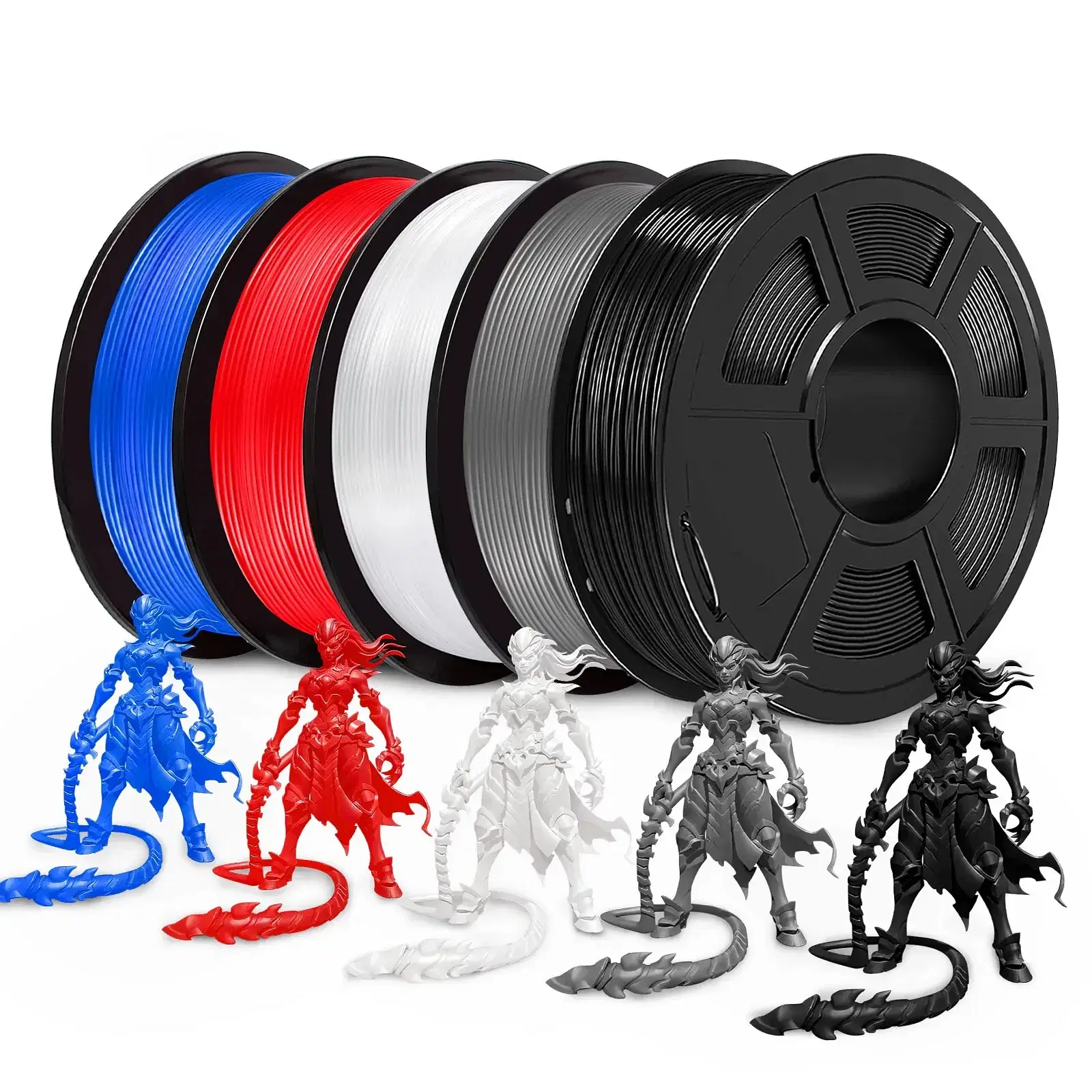 Color: Glowing Green, Ships From: CHINA - Top 3D Filament PETG/EASY ABS/TPU/ASA Filamnet 1.75mm 5Roll 1KG(TPU 0.5KG/Roll) 3D Printer Filament for 3D Printer