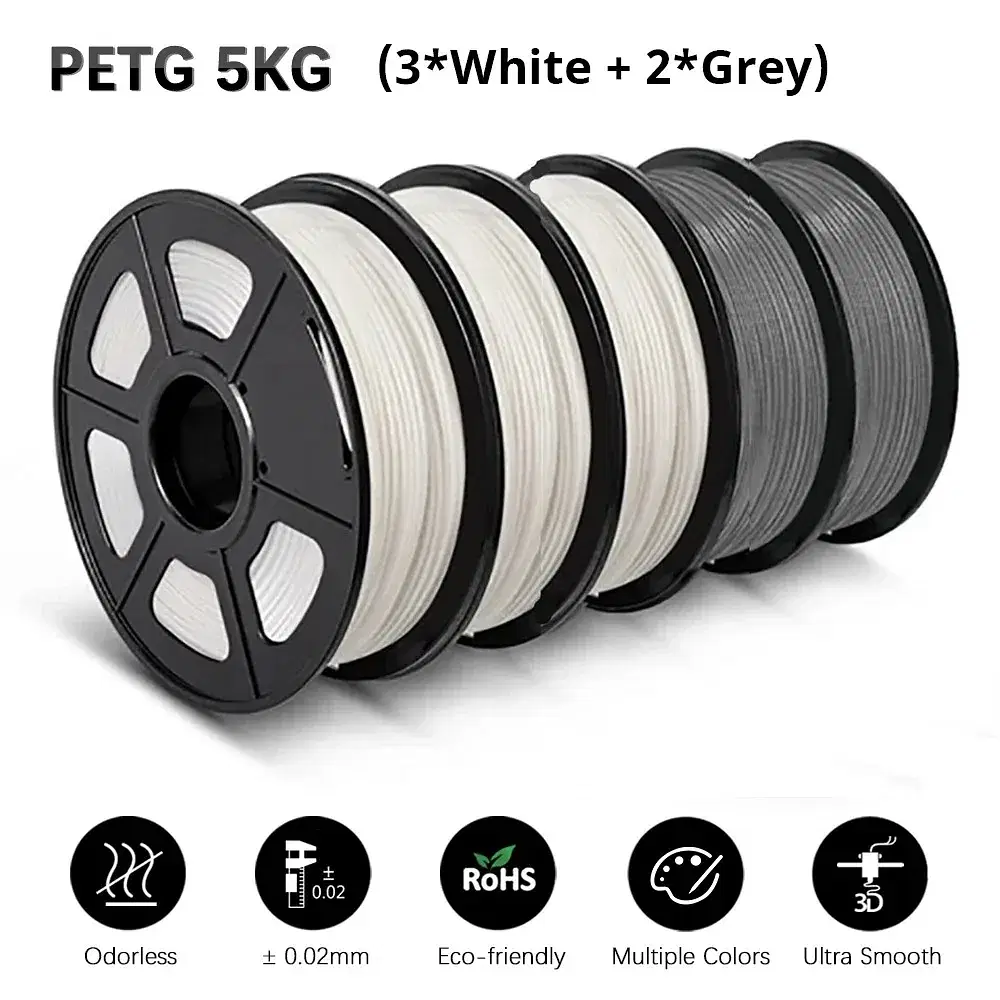 Color: Tran-Green, Ships From: CHINA - Top 3D Filament PETG/EASY ABS/TPU/ASA Filamnet 1.75mm 5Roll 1KG(TPU 0.5KG/Roll) 3D Printer Filament for 3D Printer