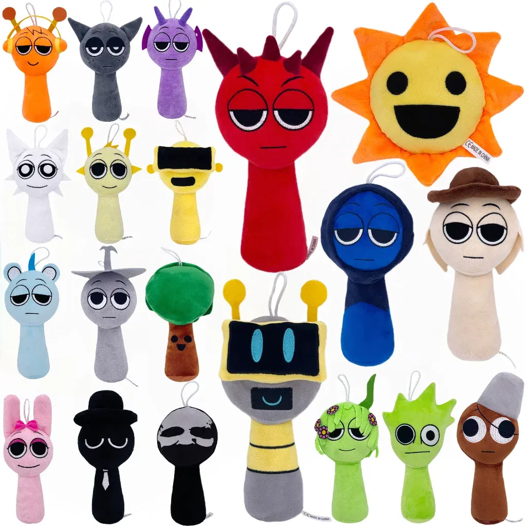 Color: LightCoral - Sprunki Plush Toys Sprunki Incredibox Plushie Sprunki Soft Game Cartoon Pillow Kids Birthday Gifts Stuffed Dolls Christmas Gift - Image 3