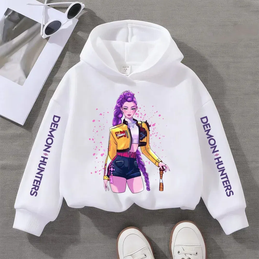 Color: Gold, Kid Size: 110 - Kpop Witch Hunt Children's clothing, including men's and women's spring and autumn hoodies and fashionable sweatshirts - Image 2