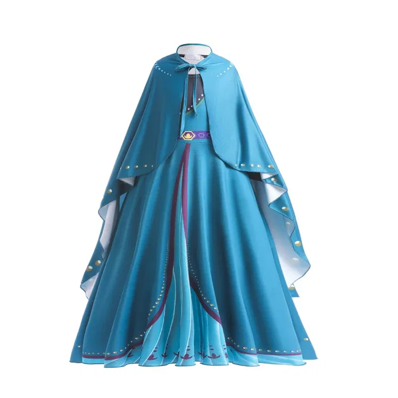 Kid Size: 4T, Color: green - Disney Frozen Anna Elsa Girls Princess Dresses Mesh Sequin Dress Kids Cosplay Snow Queen Costumes Carnival Birthday Party Gowns - Image 3