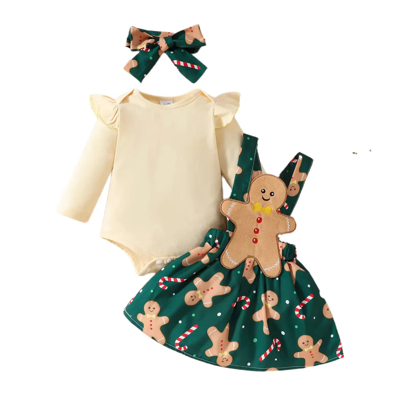 Color: LIGHT BLUE, Kid Size: 4T - Baby Girls Clothes New Year Set 0-3Y Long Sleeve Big Bow Top Irregular Skirt and Beret 3Pcs Toddler Christmas Clothes
