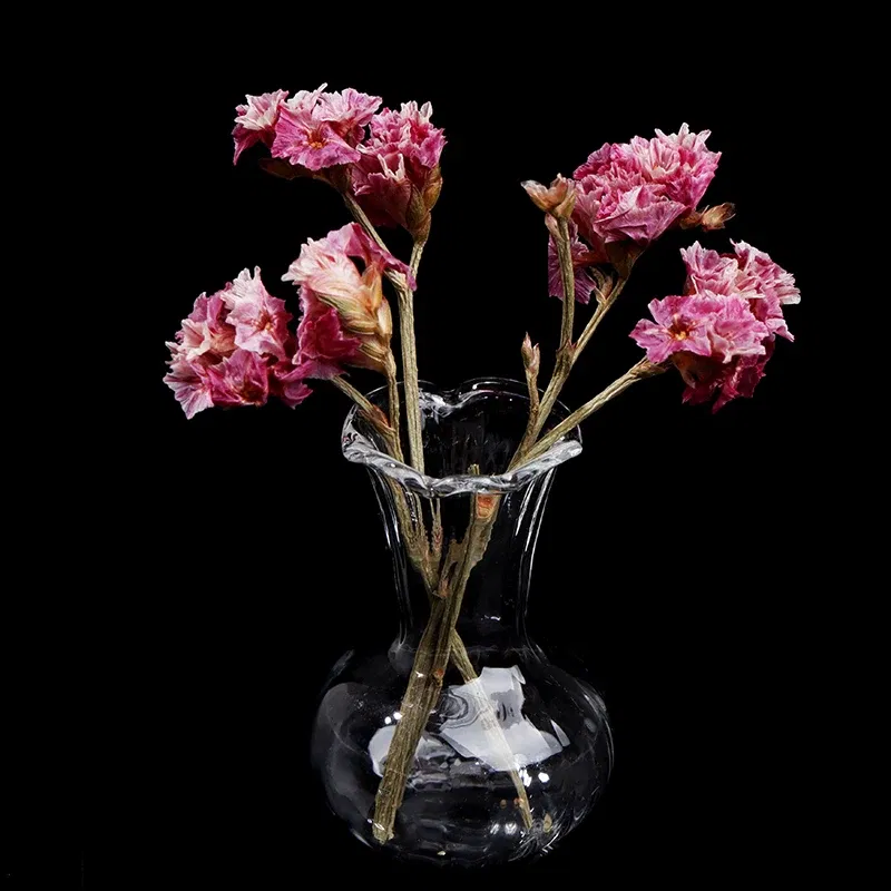Color: plum - 1:12 Dollhouse Miniature Flowerpot Vase Glass Basin Play Scene Model DIY Glass Bottle Vase For Doll House Decor Toys - Image 6